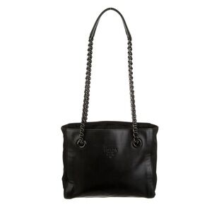 Authentic Prada Calf Tessuto-Trim Catena Bag